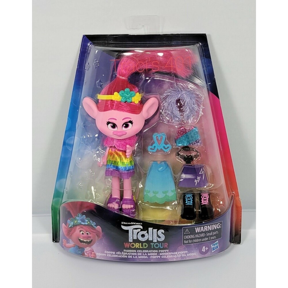 DreamWorks Trolls World Tour Fashion Celebration Poppy BRAND NEW. B5